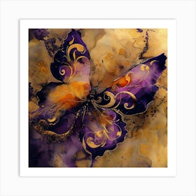 Purple Butterfly 4 Art Print