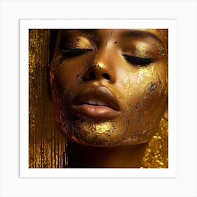 Gold Makeup 1 Art Print