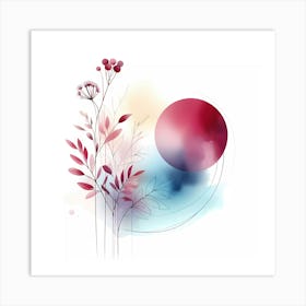 Abstract Watercolor Background 3 Art Print