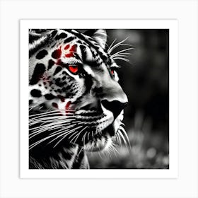 Leopard With Red Eyes 1 Art Print