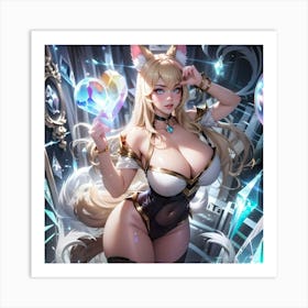 Sexy Wolf Girl Art Print