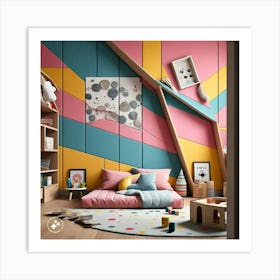 Colorful Kids Room Art Print