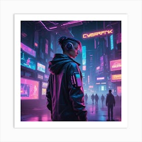 Cyberpunk City Art Print