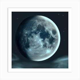 Eerie Full Moon Art Print