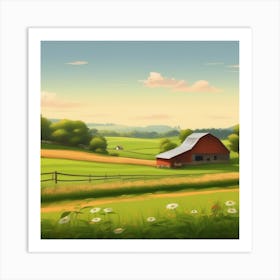 Farm Landscape 35 Art Print