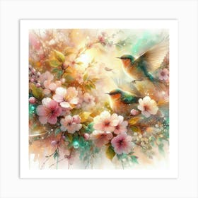 Birds And Blossoms Art Print