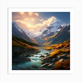 Mt Aspiring National Park New Zealand Art Print