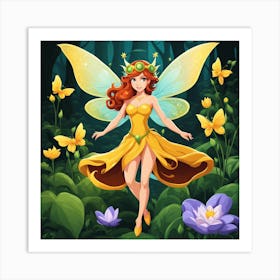 Fairy In The Forest Art Print