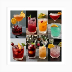 Default Cocktails Using Nonstandard Ingredients Aesthetic 3 Art Print