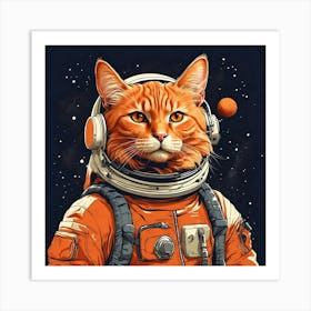 Astronaut Cat 12 Art Print