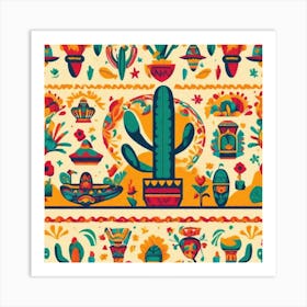 Mexican Pattern 23 Art Print