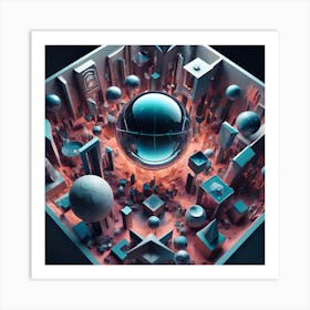 Futuristic Microcosmic Art Print