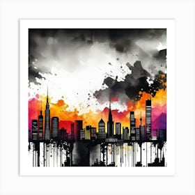 Chicago Skyline 13 Art Print