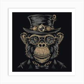 Steampunk Monkey 10 Art Print