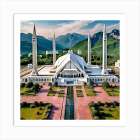 Faisal Mosque In Islamabad, Pakistan Art Print