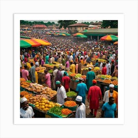 Nigerian Market Art Print