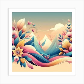 Abstract Floral Painting 15 Art Print