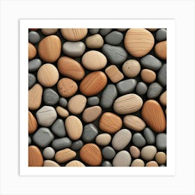 Pebbles Background Art Print