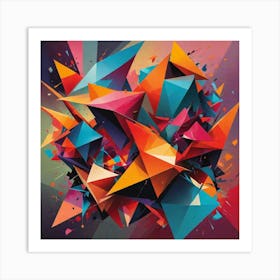 Abstract Style Create A Piece That Represents A Strong Emotion Like Love Anger Or Joy Using Only Geo 669783835 Art Print