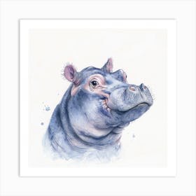 Hippo Canvas Print Art Print