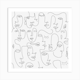 One Line Art Art Print