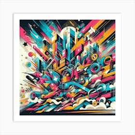 Abstract Cityscape 2 Art Print