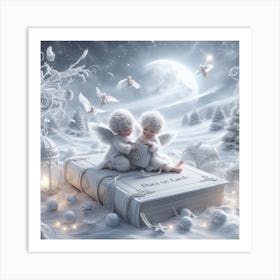 Angels On The Book 1 Art Print