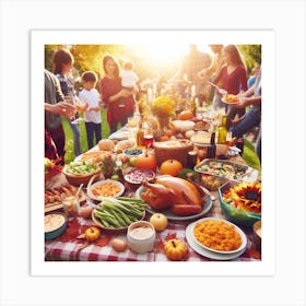 Thanksgiving Dinner 1 Art Print