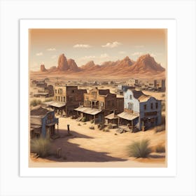 Old West Town Art Print