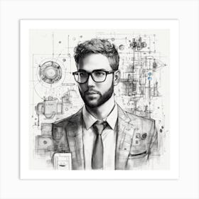 Portrait Of A Man 2 Art Print