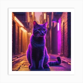 Cat In The City Art Print