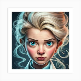 ElsaPencil Drawing Style Elsa From Frozen She Dres Art Print