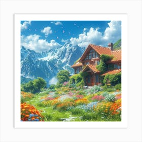 House In The Mountains 1 Art Print