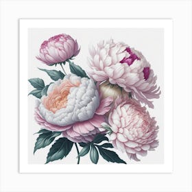 Peonies myluckycharm Art Print