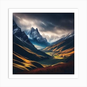 Landscapes Of The Alps 1 Art Print