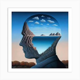 Man'S Head 1 Art Print