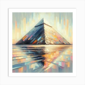 Pyramids Of Giza -Painted Art Print