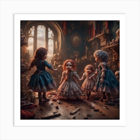 Dolls Playing Art Print