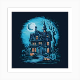 Halloween House Art Print