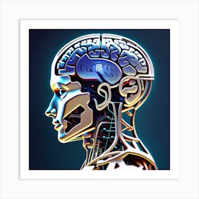 Futuristic Human Brain Art Print