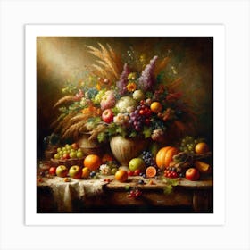 Fruit In Vase Art Print