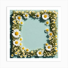 Frame Of Daisies 5 Art Print