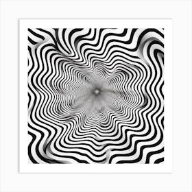 Black And White Optical Illusion 1 Art Print