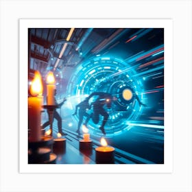 Futuristic Spaceship Art Print