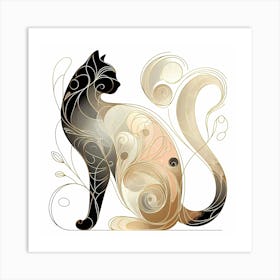 Feline Cat Creative Artwork Illustration 68 Art Print