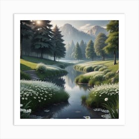 River In The Woods 1 Art Print