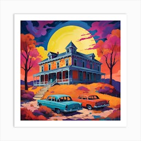 House On The Hill In the Style of Fauvism Art Print