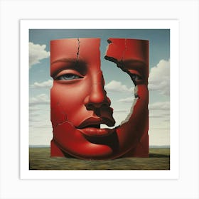 'The Red Face' Art Print