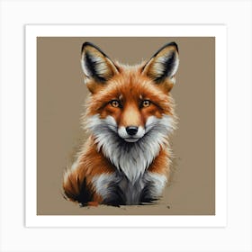 Fox Painting Art Print