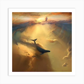 Whale In The Sky Art Print